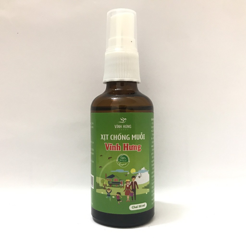 Xịt chống muỗi tinh dầu tự nhiên Vĩnh Hưng chai 50ml SP000352