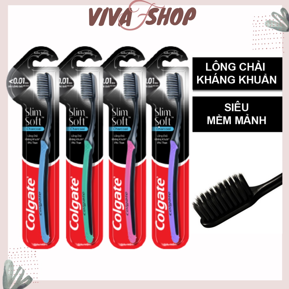 Bàn Chải Đánh Răng Colgate Slim Soft Charcoal  - Bàn chảy đánh răng