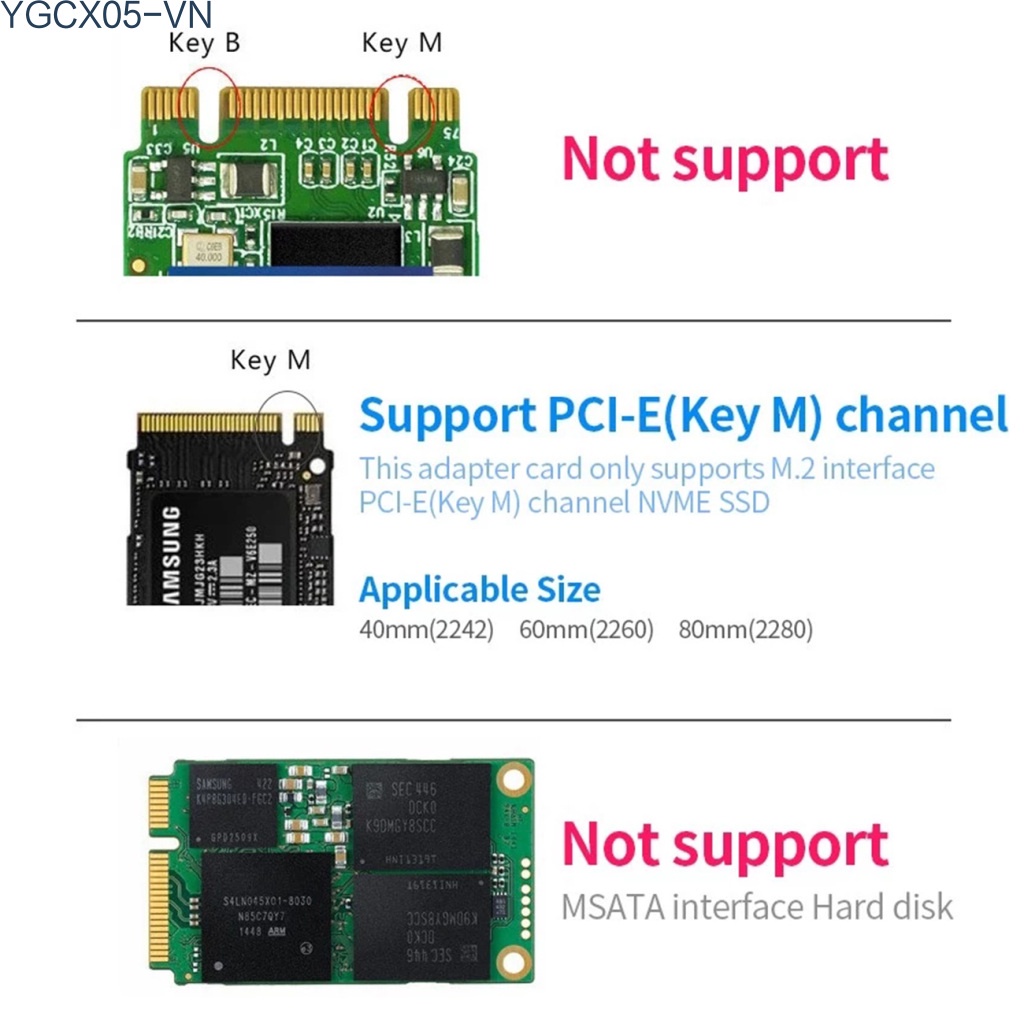 Thẻ Chuyển Đổi M.2 Nvme Sang Usb3.0 M.2 Pcie (Key M) Nvme Ssd Not Hỗ Trợ Sata Protocol