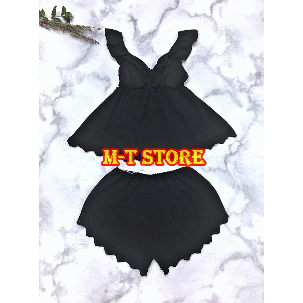 Đồ ngủ voan sexy phối ren cực gợi cảm free size 40-60 ký, vải mỏng mát kiểu dáng sexy quyến rũ có mút ngực siêu sang | BigBuy360 - bigbuy360.vn