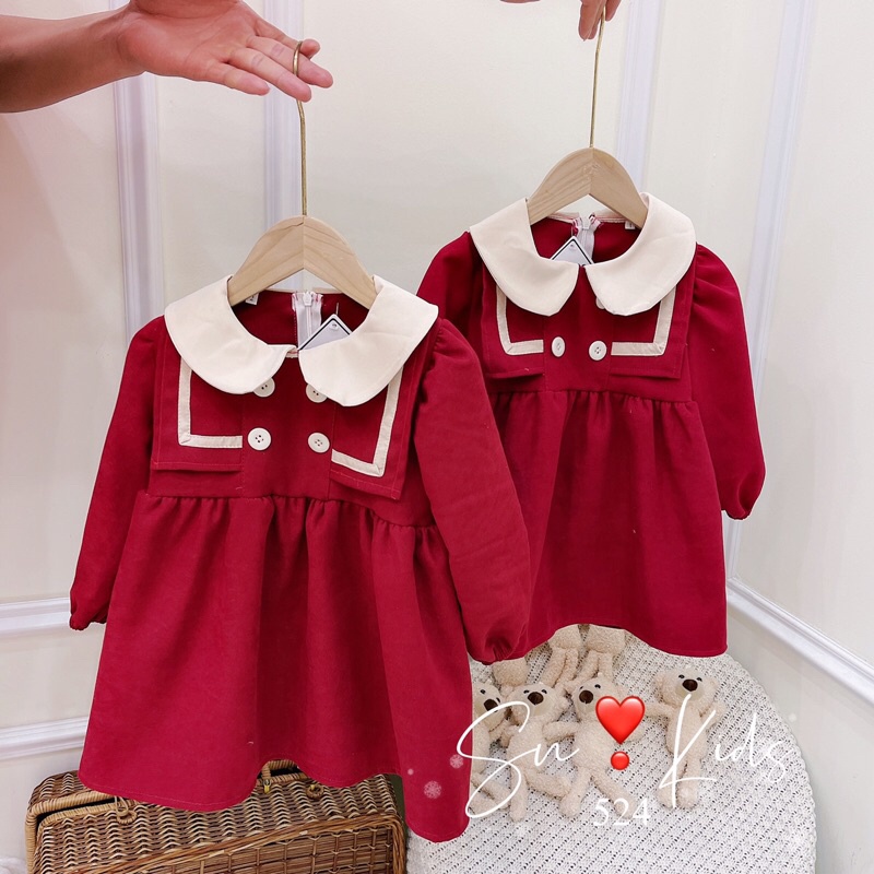 (jean baby kho sỉ ) váy ,đầm babydoll phong cách vintage cho bé 8-22kg