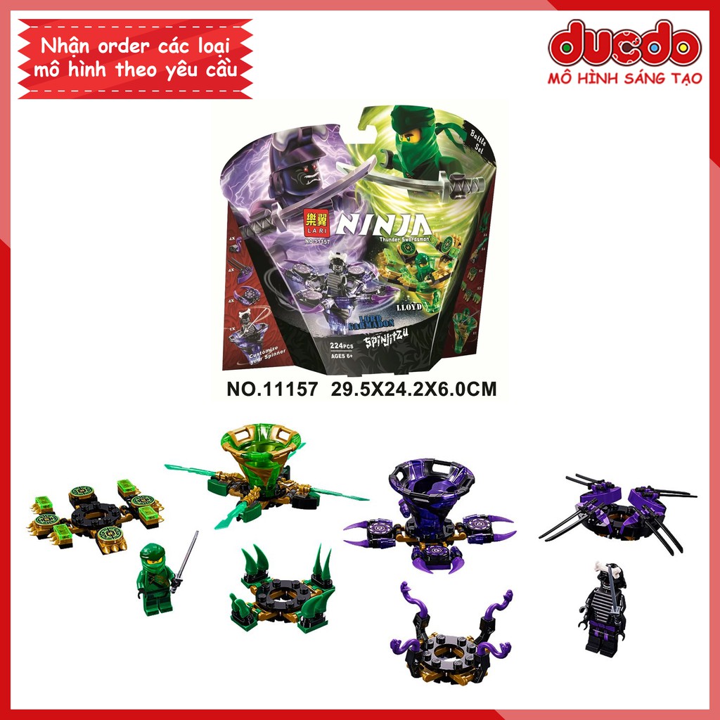 LARI 11157 Lắp ghép Ninjago Cao Thủ Lloyd và Garmadon - Đồ chơi Xếp hình Mô hình Con quay lốc xoáy Ninja BELA 70664