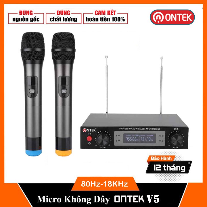 Bộ Micro KARAOKE không dây Chính hãng Ontek E6/ E8/ MV01/ VS316  - Chuyên Dụng cho Loa kéo, amply, gia đình - Bảo hành 1