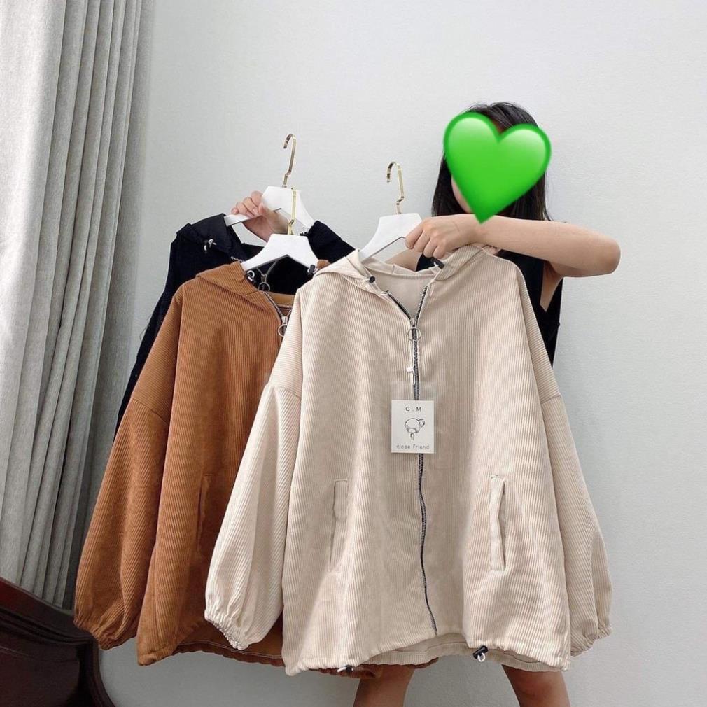 Áo khoác Basic Nhung Gân form rộng cực đẹp