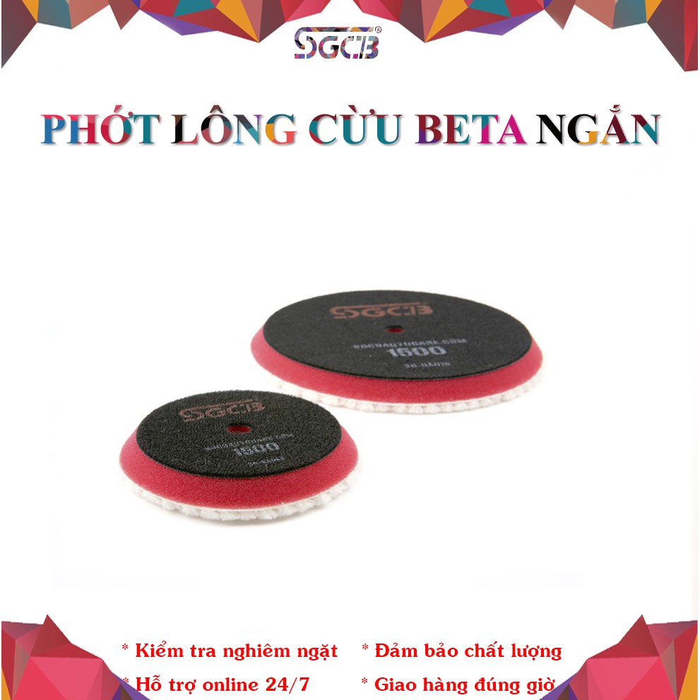 Phớt Lông Cừu Bate Lông Ngắn Đánh Bóng Xóa Xước Sơn Xe Ô Tô Mô Tô SGCB 1500  6 INCH SGGA016