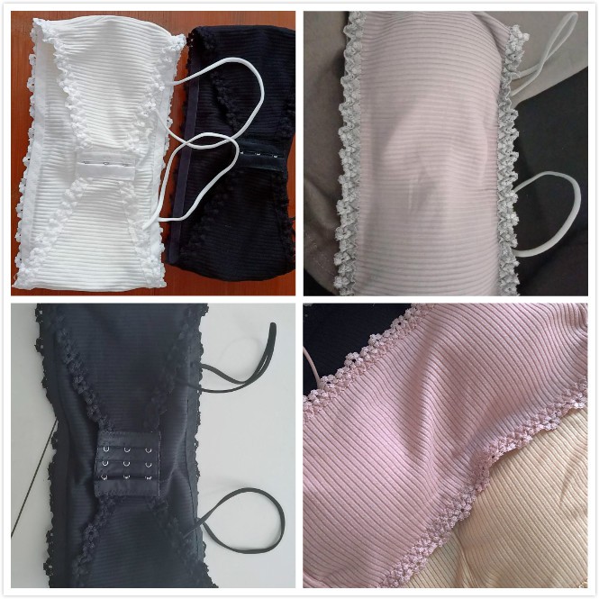 Áo Ngực Nữ Có Dây Màu Trơn Phong Cách Hàn Quốc