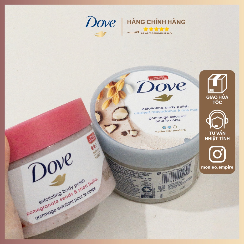 Tẩy tế bào chết toàn thân Dove Exfoliating Body Polish 298g