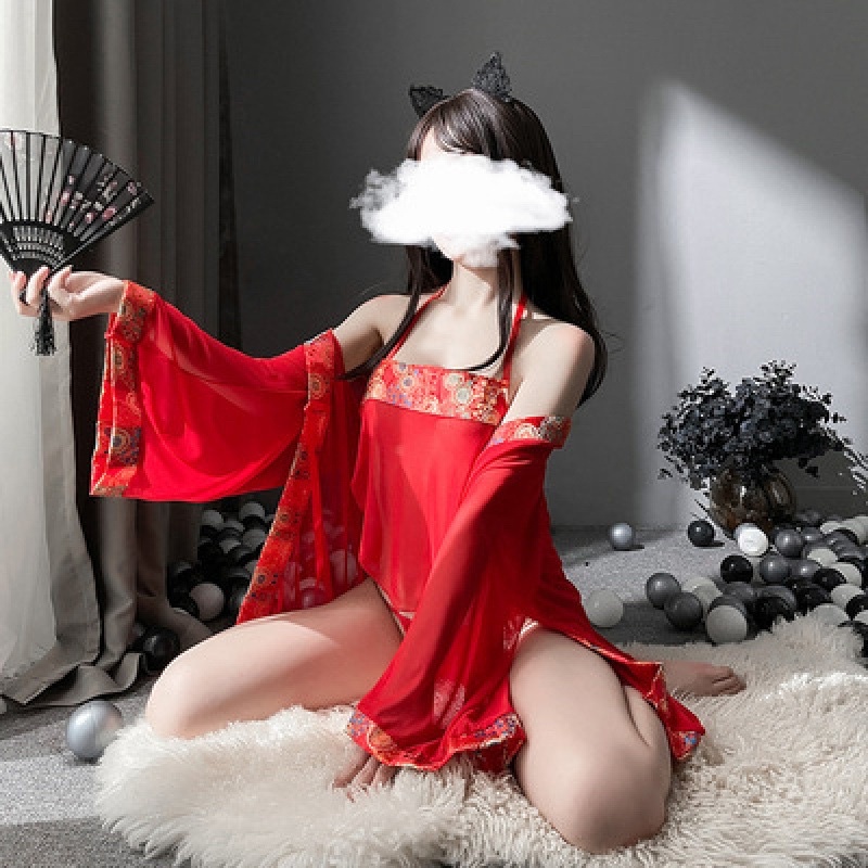 Set Yếm kèm Áo Choàng Cổ Trang Trung Hoa Quyến Rũ [CWEAR.SEXY_ĐỒ NGỦ &amp; NỘI Y CAO CẤP]