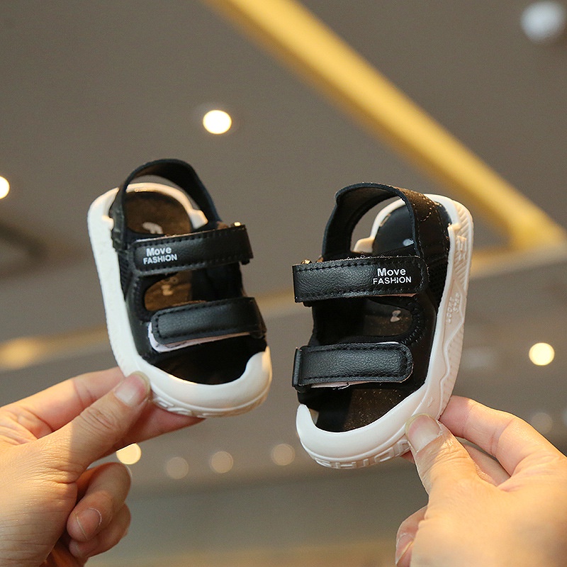 Dép cho bé - Dép Sandal chống vấp quai dán phối lưới đế siêu mềm nhẹ, thoáng chân cho bé trai bé gái