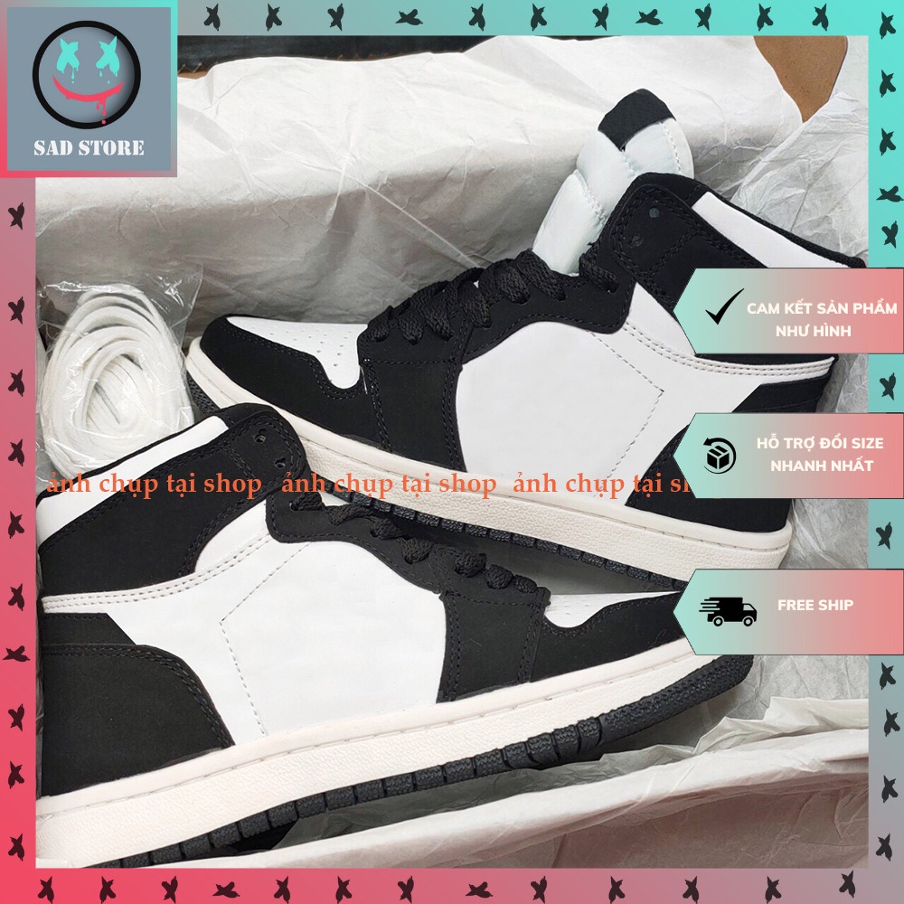 Giày Jordan Cổ Cao Đen Trắng Hàng Cao Cấp Full Box + Bill | BigBuy360 - bigbuy360.vn