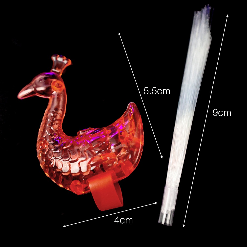 Đồ chơi phát sáng đầy màu sắc / vòng led phát sáng ngón tay con công / đèn huỳnh quang sáng bóng neon long lanh trang trí tiệc con công ngón tay đồ chơi trí tuệ bằng nhựa