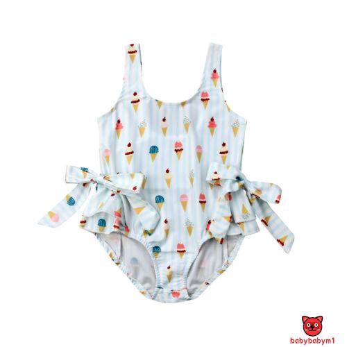 Lovely cream one piece swimsuit for Girls