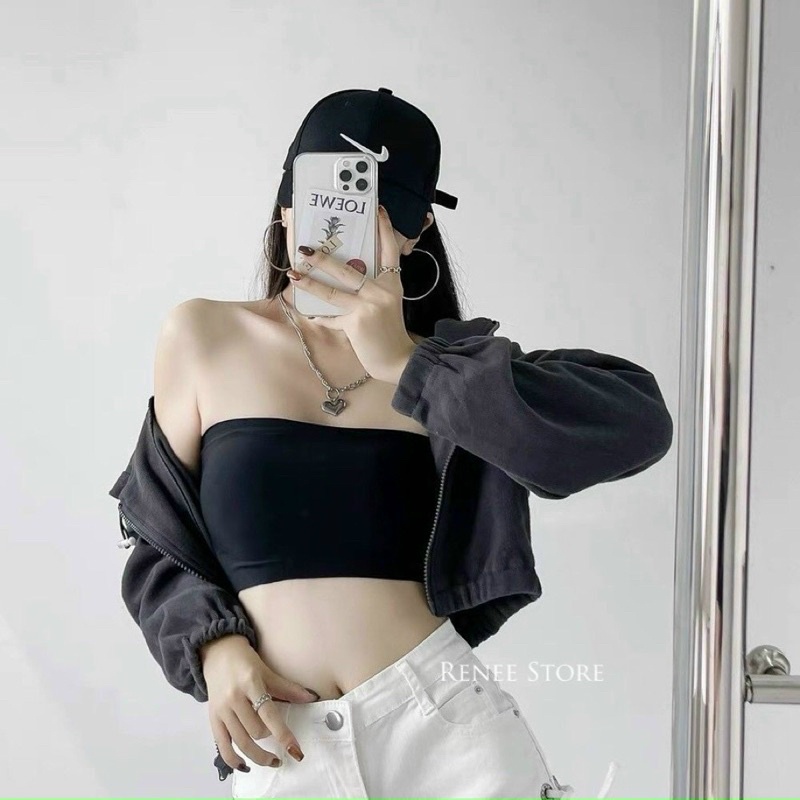 Áo bra Su quây không dây , Áo bralette Trơn ngang phong cách