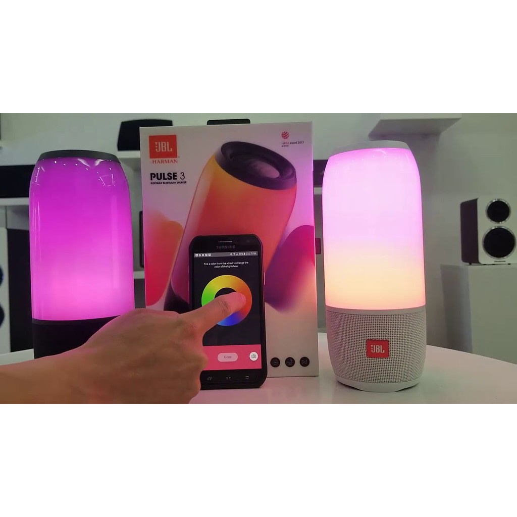 LOA BLUETOOTH JBL PULSE 3 - Đèn   LED Nhiều Màu  Công Suất  20W  Chống Nước Chuẩn IPX7 -  BẢO HÀNH ĐỔI MỚI