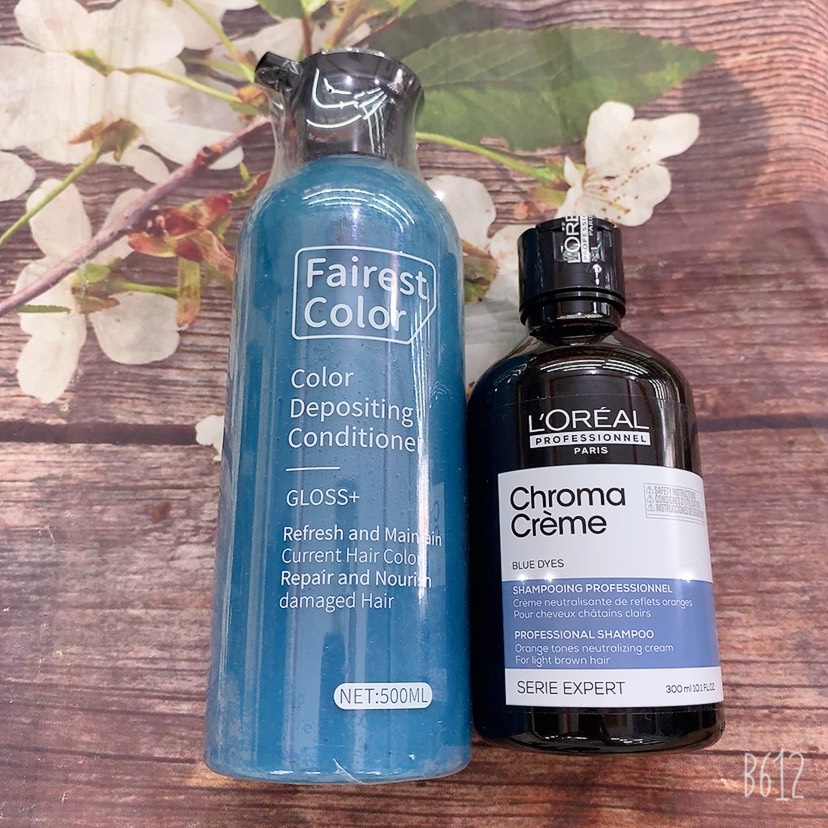 Dầu gội xanh dương khử Cam Mạnh Giúp Màu Luôn Tươi Sáng Loreal Professionnel Chroma Crème Blue Dyes Shampoo 300ml/500ml