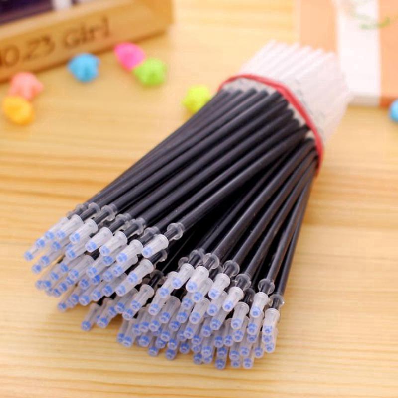 20 Chiếc Bút Gel Đen Đổ Lại 0.5 Mm Đỏ Xanh Viết Nạp Lại Văn Phòng Phẩm Trường Học