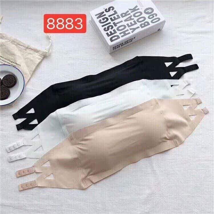 Áo ngực, áo lót bra su ngang không dây gợi cảm, bralette 2 móc cài sau, Leblurshop