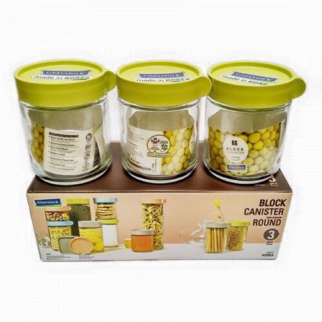 BỘ 3 LỌ GIA VỊ 400ML GLASSLOCK IG784