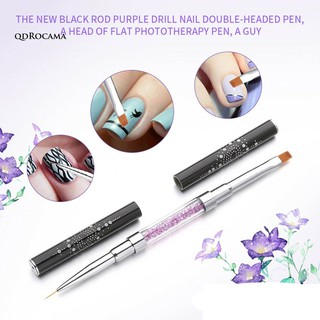 Cọ râu cán đá 2in1 (cọ râu cọ bản) dụng cụ làm móng chuyên nghiệp