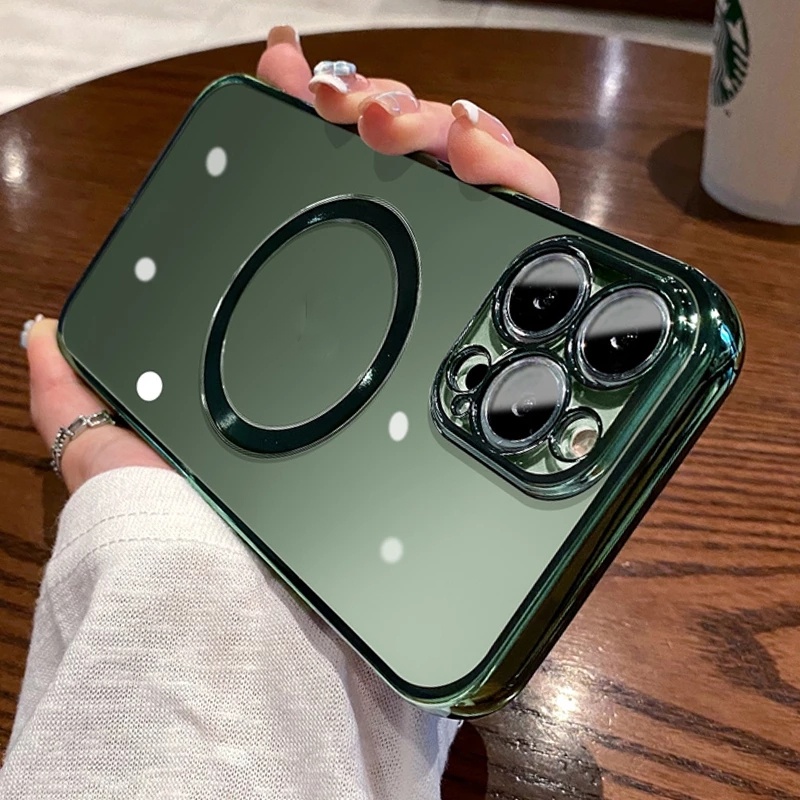 Ốp lưng iphone Điện Thoại Mạ Sang Trọng Có Từ Tính Bảo Vệ Ống Kính Máy Ảnh Cho iPhone 13 Pro max 12 Pro max 11 Pro max x xs max xr 7 plus 8 plus