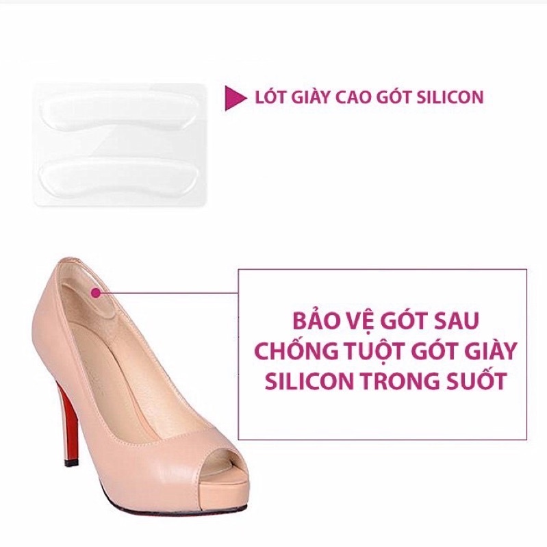 LÓT GIÀY SILICON CHỐNG TRƯỢT, BẢO VỆ GÓT CHÂN, TĂNG SIZE GIÀY THÔNG TIN SẢN PHẨM