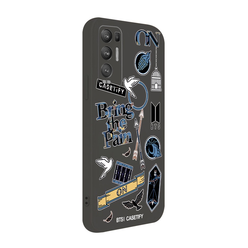 Ốp Điện Thoại Viền Vuông In Hình Chim Cho OPPO A17 A17K Reno7 Reno8 4G Reno6 Z 5G Reno 5 Pro 4 3 Reno2 Z F A95 5G A76 A96 A57 A77