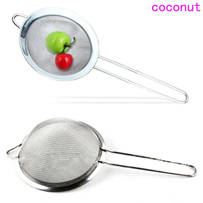 Home Kitchen Oil Strainer Tool Stainless Steel Wire Mesh Flour Sifter Sieve Colander