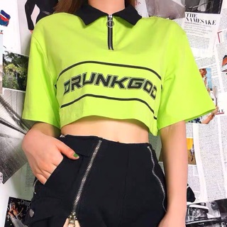 Sale Áo crop cổ bẻ ( kèm hình thật clip thật ) chuẩn