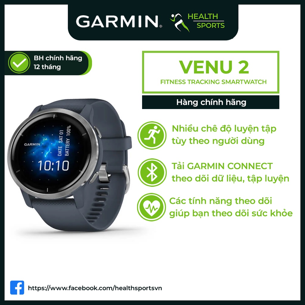 Đồng hồ thông minh GPS cao cấp GARMIN VENU 2
