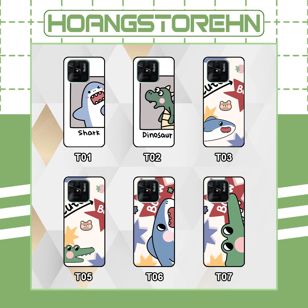 Ốp Xiaomi Poco C40 in hình cá mập, khủng long dễ thương, cute (T01 - T06)