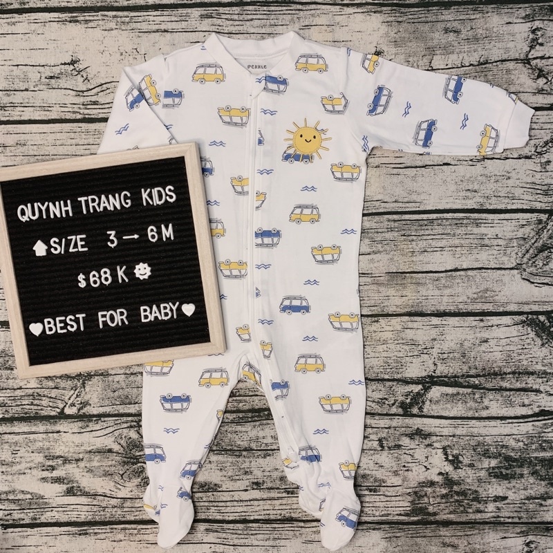Body Sleepsuit, Bodysuit, Bộ Body Sleep Dài Cotton Liền Tất Vớ Cho Bé Trai Bé Gái 0-24months,