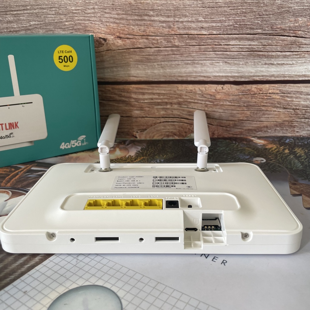 Bộ phát 4G chạy sim cao cấp HTLink B314, hỗ trợ 32 thiết bị, trang bị 2 ăng ten rời thu phát siêu khỏe