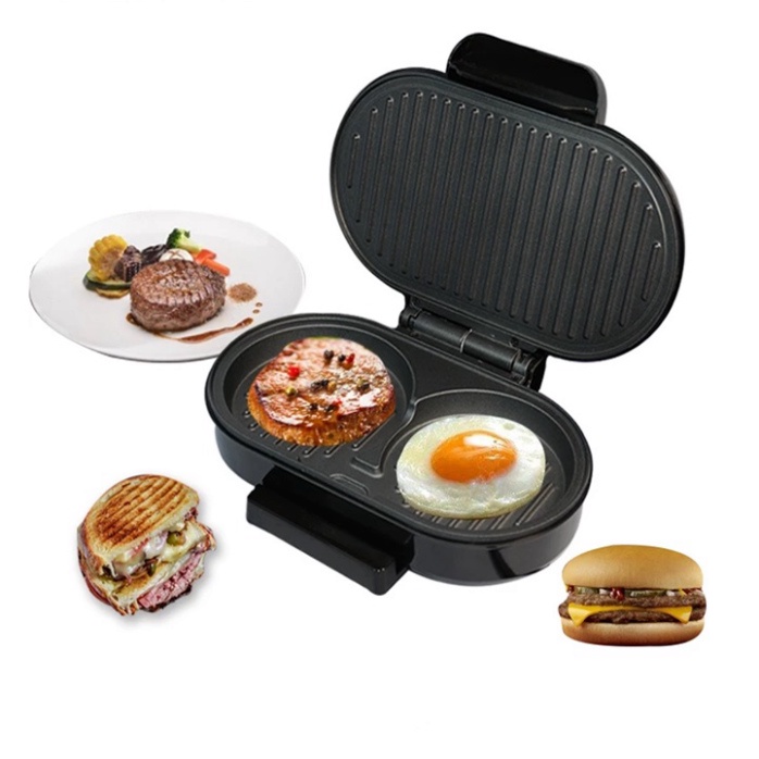 Máy Làm Bánh Hamburger, Rán Trứng, Làm Bánh Kẹp Nướng Điểm Tâm Sáng