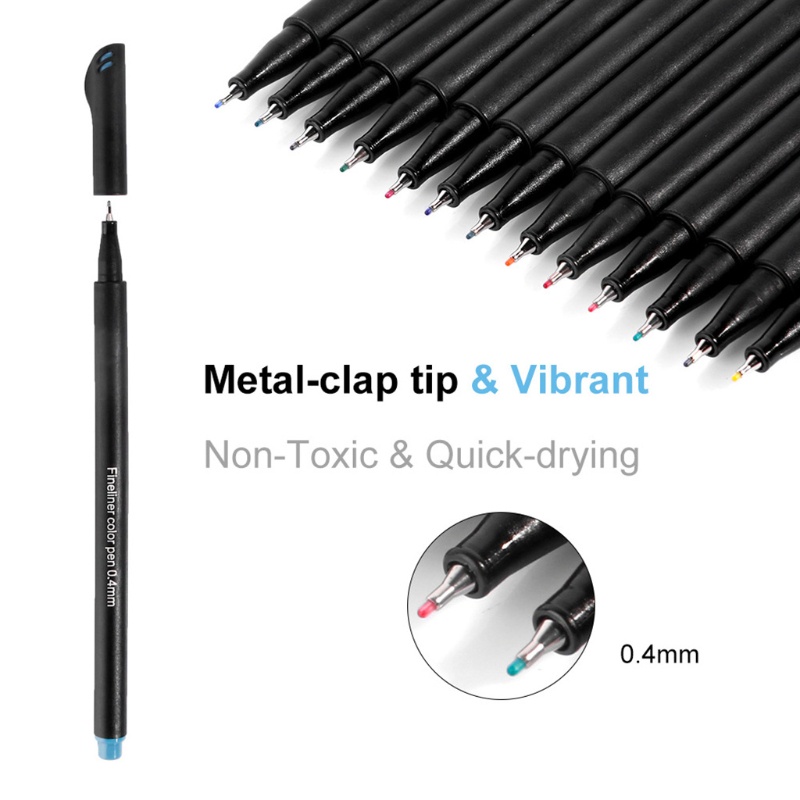 Bút Lông Đánh Dấu Ngòi Bút 0 4mm 24 Màu Tùy Chọn