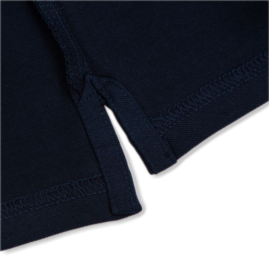 Áo polo nam cao cấp PERFECTMEN vải cá sấu 100% cotton màu xanh đen co giãn 4 chiều thoáng mát, sang trọng lịch lãm