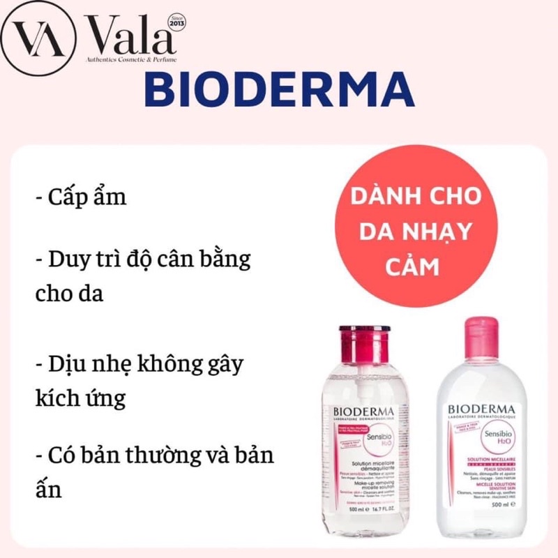 Nước Tẩy Trang Bioderma sạch sâu dịu nhẹ da 500ml