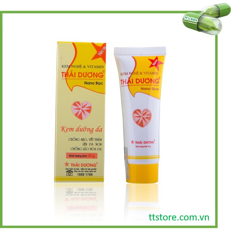 Kem nghệ &amp; vitamin Thái Dương Nano Bạc (Tuýp 20g) [Sao Thái Dương]