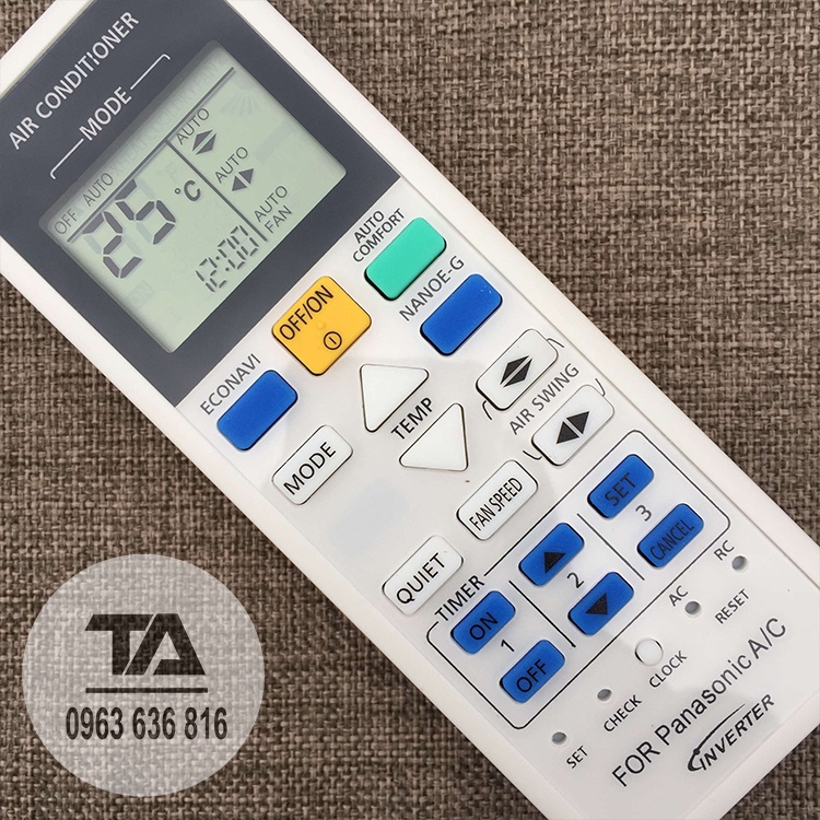 Điều khiển điều hòa Panasonic.┃Remote máy lạnh Panasonic.