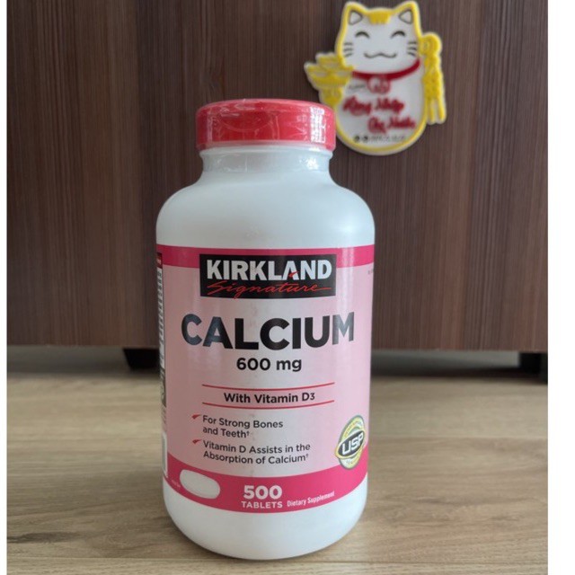 Viên uống bổ sung canxi calcium kirkland 500 viên date mới