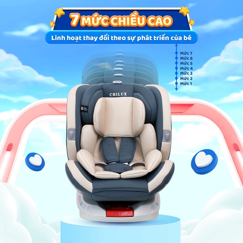 Ghế ngồi ô tô dành cho bé sơ sinh đến 4 tuổi CHILUX ROY ALPHA An toàn, tiện lợi