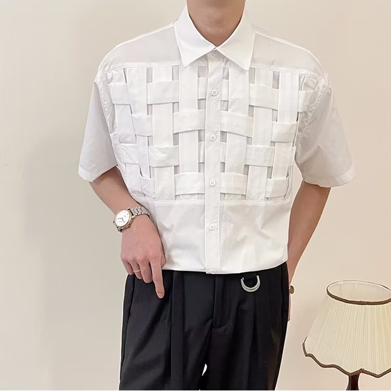 Áo Sơ Mi Ngắn Tay Thời Trang Hàn Quốc Dành Cho Nam / Size M-3XL