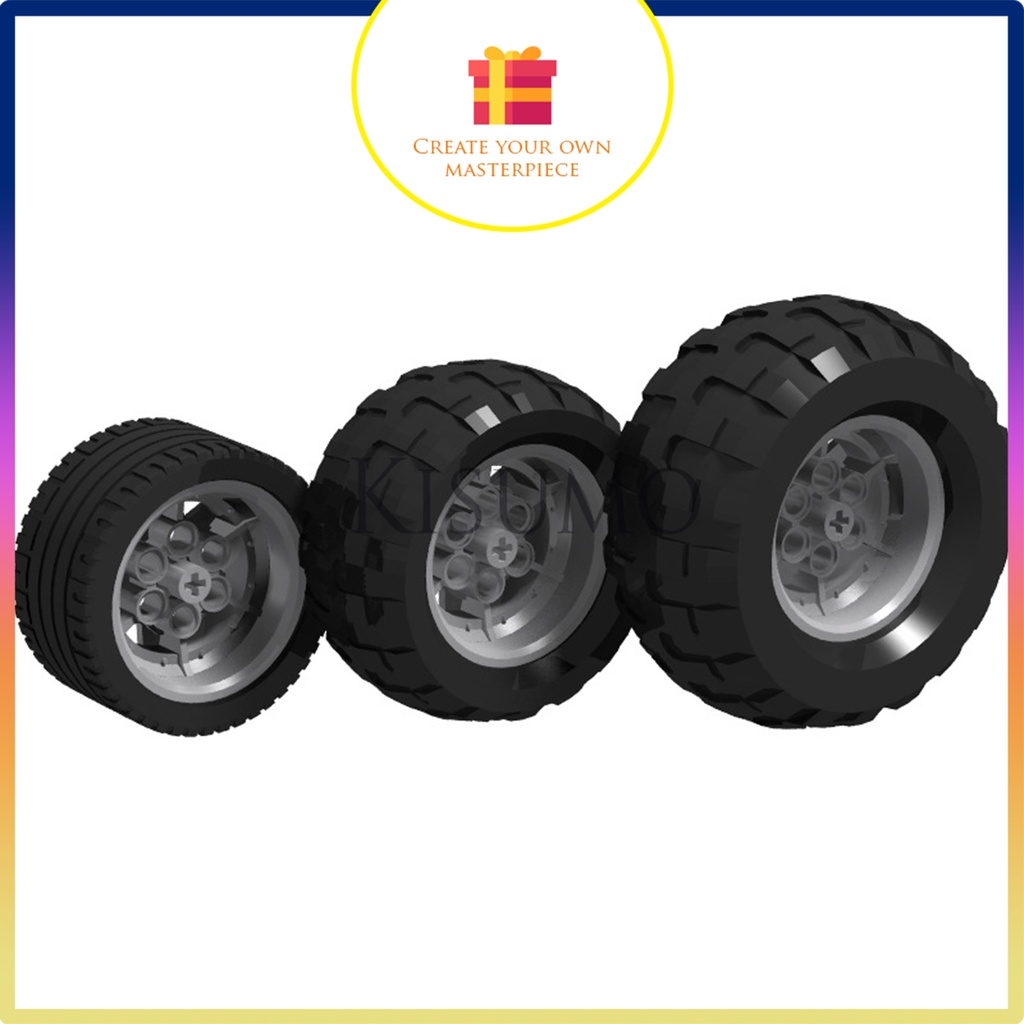 Đồ chơi giáo dục lắp ráp   logo moc một bánh xe to như hình