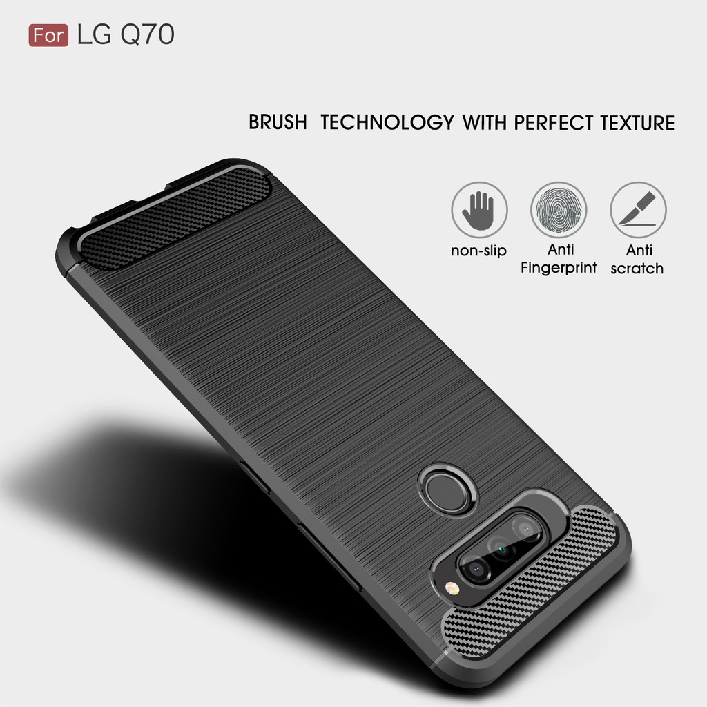 Ready stock LG G6 G8 G8s V50 ThinQ K40s Q70 V40 V30 V30s plus phone Carbon fiber Soft case