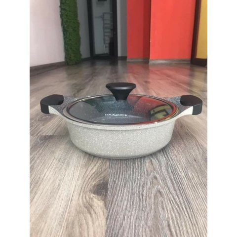 Nồi đá Lock&lock stone 24cm thành thấp-LCA6242D