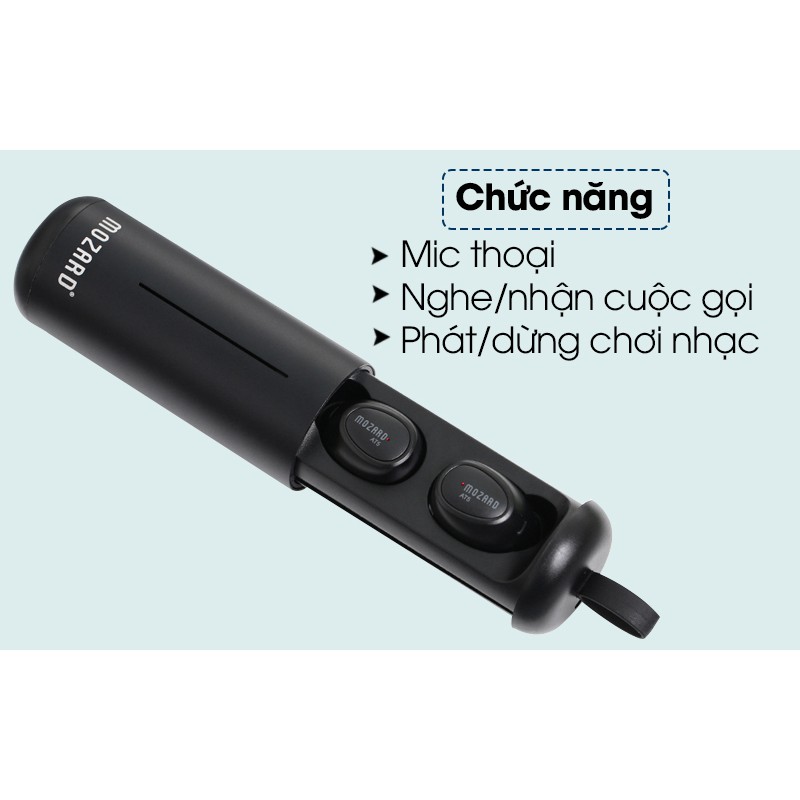 Tai nghe Bluetooth True Wireless Mozard AT5 Đen