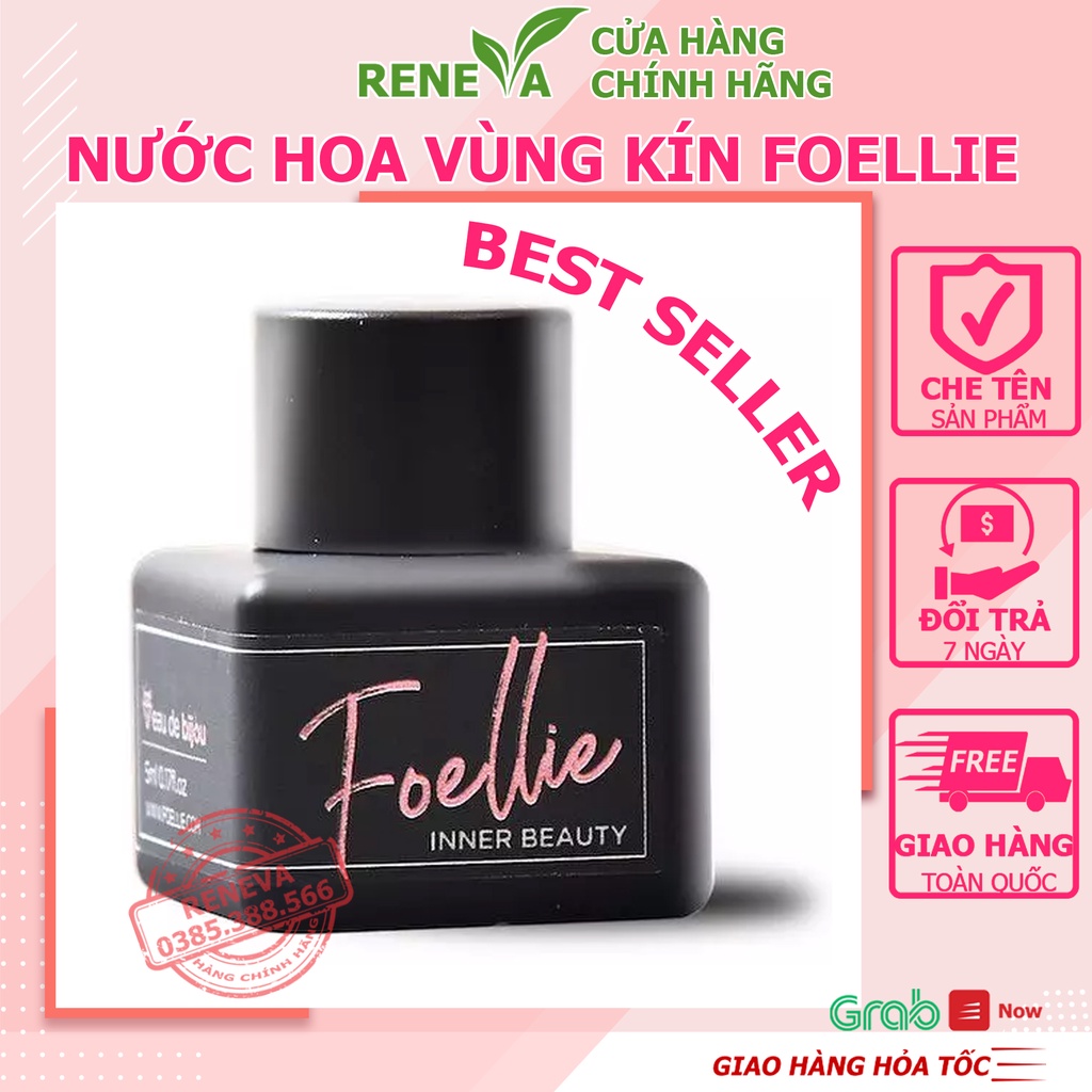 Nước Hoa Vùng Kín Foellie Màu Đen Cao Cấp, Chuẩn Độ Thơm Lâu Lưu Hương Cực Tốt NHVK03 RENEVA