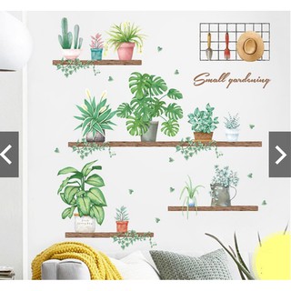 Decal Dán Tường Hình Chậu Cây Hoa