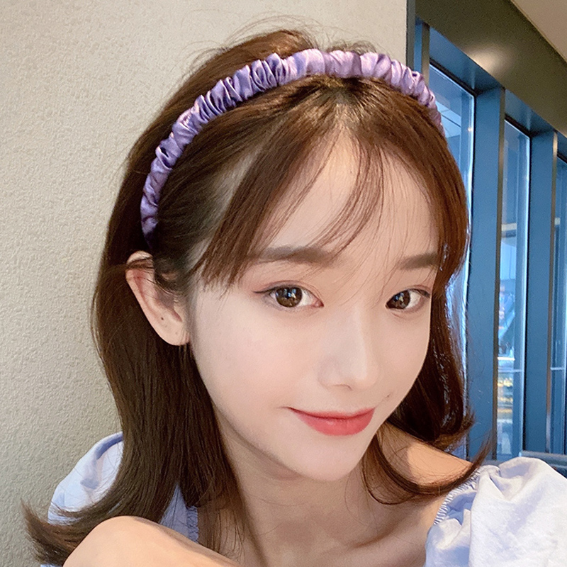 Băng đô vải chiffon thiết kế nếp gấp phong cách Hàn Quốc thời trang cho nữ