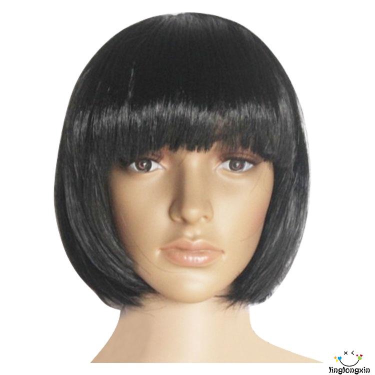 Bộ tóc giả dáng cúp mái ngố màu sắc thời trang cho nữ