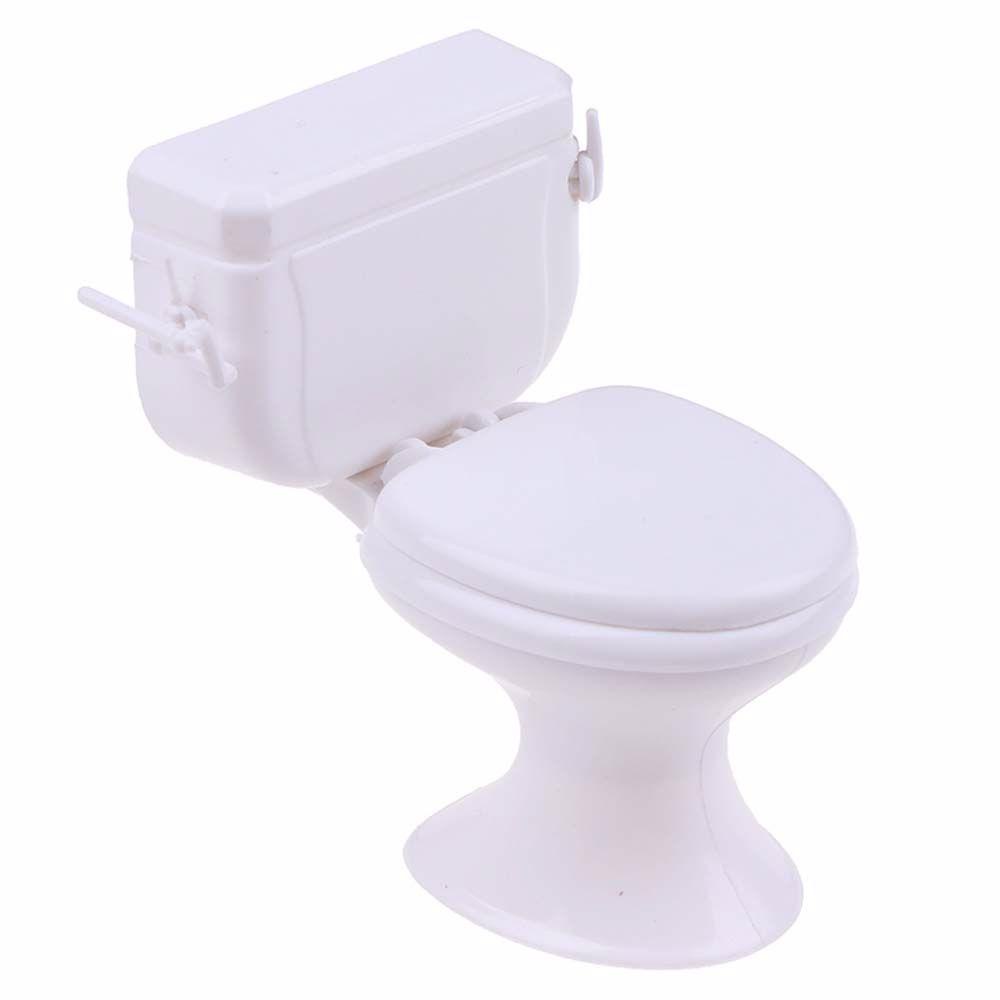 1 Mô Hình Bồn Cầu Mini Trang Trí Nhà Búp Bê